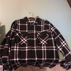 DIXXON Black and White Checkered Men's Shirt